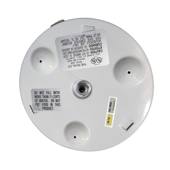 Vtg Rival Potpourri Crock Electric Simmer Pot Grapes & Vines Model 3209 GR - Picture 6 of 8